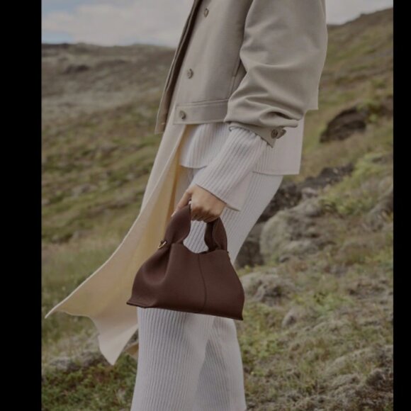 Polene Numéro Neuf Mini Handbag in Textured Sandalwood NWOT - Picture 3 of 9